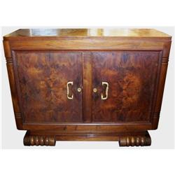 French Art Deco Figured Walnut Sideboard #1873075