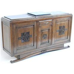 French Art Deco Walnut Sideboard Buffet #1873077