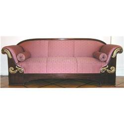 Antique French Empire Mauve Upholstered Sofa #1873102