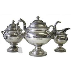 1840 Bailey & Kitchen Silver Tea Set #1873103