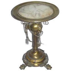 Classical Brass & Marble Gueridon Table #1873113