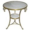 Image 1 : Bronze & White Marble Gueridon Table #1873114