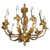 Image 1 : Vintage Spanish Gilt Bronze 10-Light Chandelier#1873119