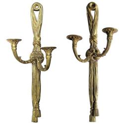 Pair Antique Bronze French Empire Sconces #1873135