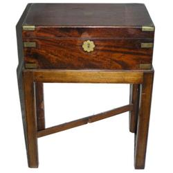 c1830 Mahogany Lap Writing Desk & Stand #1873151