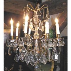 French 8-Light Crystal Electrified Chandelier #1873167