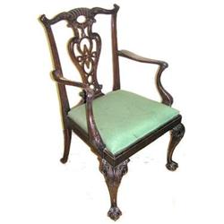 George II Chippendale Mahogany Armchair #1873204