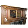 Image 1 : Arts & Crafts Oak Fireplace Mantle with Mirror #1873212