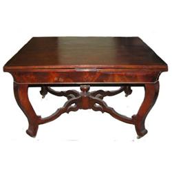 French Burl Mahogany Dining Table #1873216