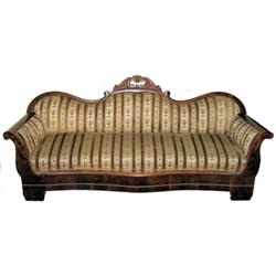 American Empire Transitional Mahogany Sofa #1873220