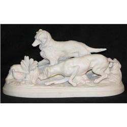 Bisque Parian Hunting Dog Figurine After MENE #1873233