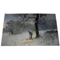 NEOGRADY Winter Fox Hunting Painting #1873249