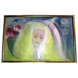 c1995 YETTY " The Eye Of God " Oil Painting #1873293