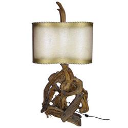 Mid-Century Modern Driftwood Lamp w Original #1873336