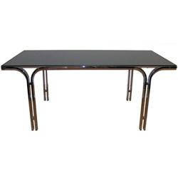 Mid-Century Modern Glass/Chrome Dining Table #1873342