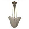 Image 1 : French Art Deco Triangular Coupe Chandelier #1873396