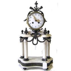 Marble Mantle Clock Candelabra Garniture Set #1873401