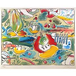 Peter Max, Flowers, Signed Vintage Lithograph #1873490