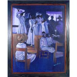 Steven Johnson African American Painting Church#1873500