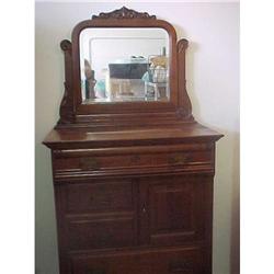 Antique Gentleman's Chest with Top Hat Cabinet #1873614