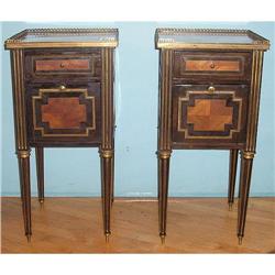 ANTIQUE MARBLE TOP NIGHTSTANDS WITH INTRICATE #1873641