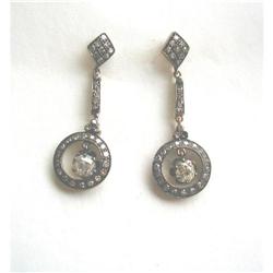 DROP DEAD OLD MINE DIAMOND PENDANT EARRINGS #1873647