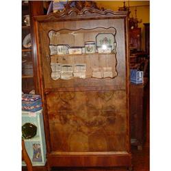 French  burled walnut curio cabinet , c.1860 #1873685