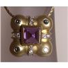 Image 1 : Designer Amethyst Diamond Pendant Necklace #1873708