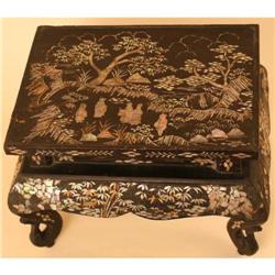 Inlaid Pearl in Black Lacquer Personal Table #1873725