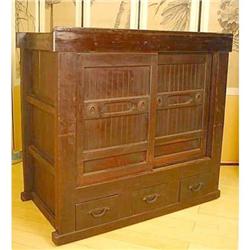 Japanese Antique Tansu, Paulownia Kitchen Chest#1873734