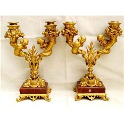 Louis XVI Ormolu Bronze Candle Sticks Holders #1873843