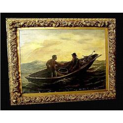 mann. Winslow Homer 19c  American Oil Painting #1873884