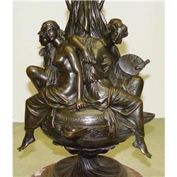 19c French Bronze Candelabra Statue Sculpture #1873893