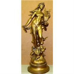 19c French Female Bronze Amphitrite Sea Godess #1873894