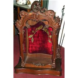 Art Nouveau  Hand Carved Wood Niche  #1873917