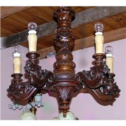 Gothic  wood carved Chandelier  #1873930