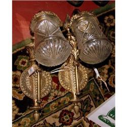 Pair  French Empire bronze wall sconces #1873940