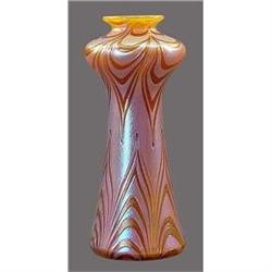 Czech Bohemian Gold + Blue  Iridized Art Glass #1888182