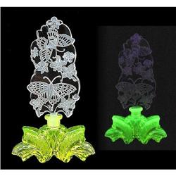 Czech Bohemian VASELINE Intaglio Perfume Bottle#1888183