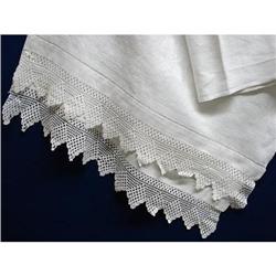 Huge Damask Huck Linen Towel & LACE  #1888213