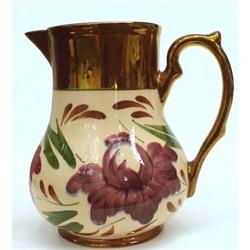 Antique HANDPAINTED WADE Copper Luster Jug #1888249