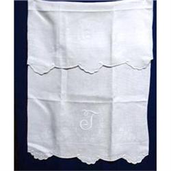 LINEN TOWEL EMBROIDERY MONOGRAM  #1888349