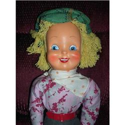 18  Plastic Molded Face Cloth Doll #1888409