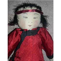 Chinese doll with printed features #1888510