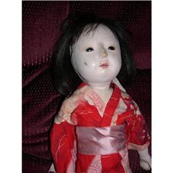 16  Early Japanese Papier-Mache Doll #1888615