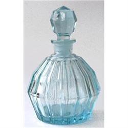 Blue Panel Optic Glass Perfume Bottle #1888663