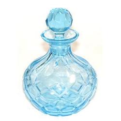 Aqua Blue Faceted Elegant Perfume Bottle #1888665