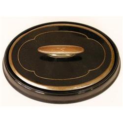 Black & Gold Oval Make-Up Compact #1888670