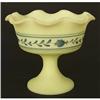 Image 1 : Fenton Hand Painted Custard Glass Compot #1888684