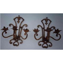 2 Wrought Iron European Style Sconces #1888951